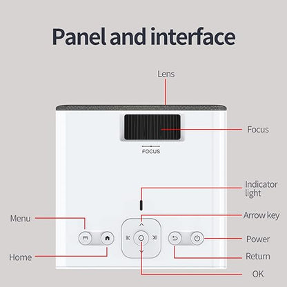 Portable Projector WiFi & Bluetooth Outdoor Home Theater Movie Projector, with 150 inch display